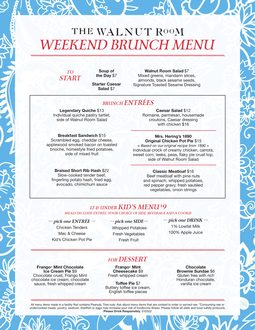 Walnut Room Brunch